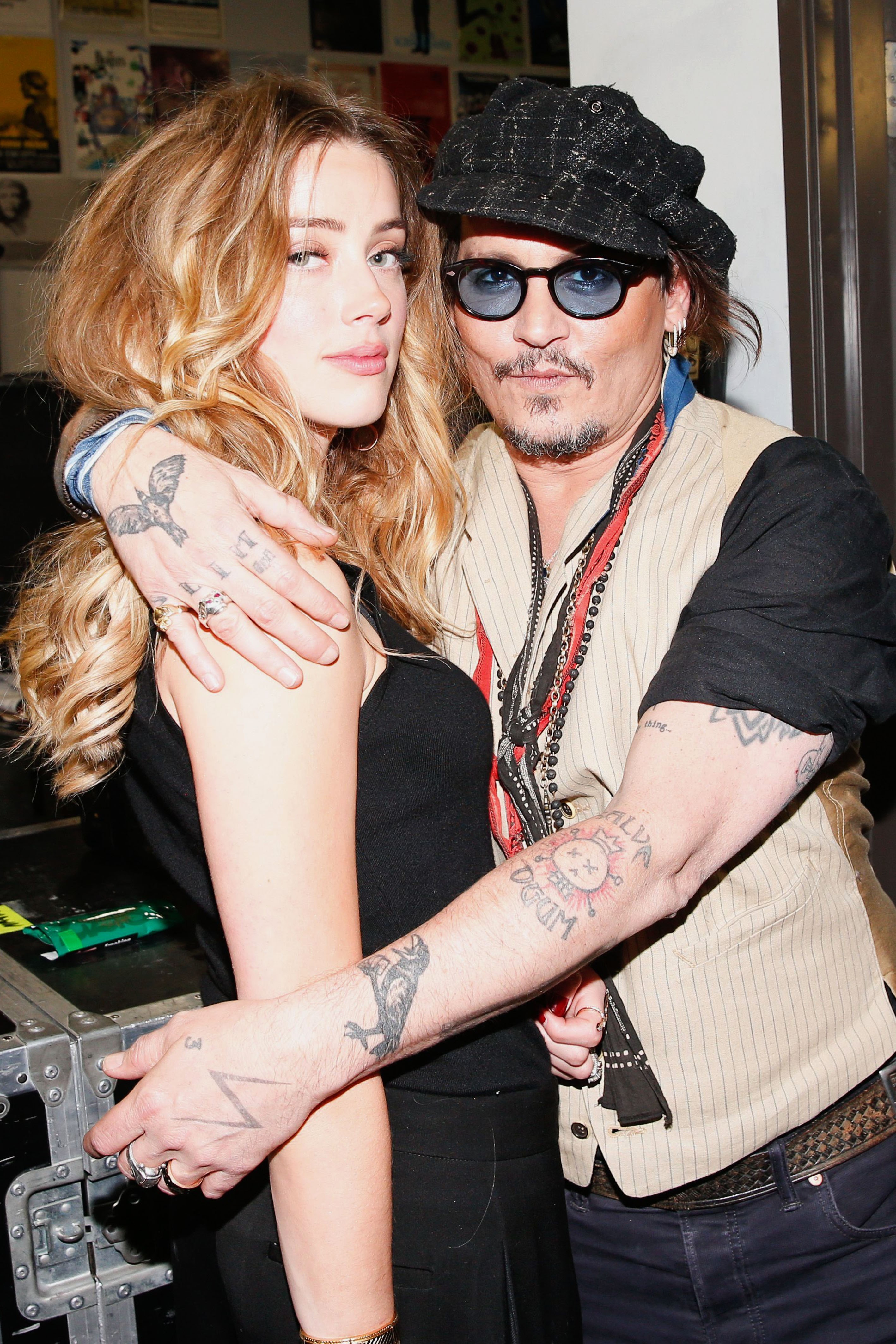 Johnny Depp Amber Heard portrait graffiti style thigh tattoo tattoo ar   TikTok