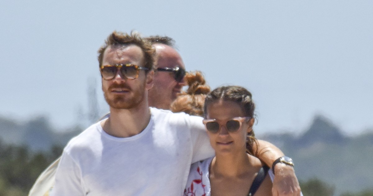 Alicia Vikander and Michael Fassbender step out for stroll with friends in  Ibiza, Spain
