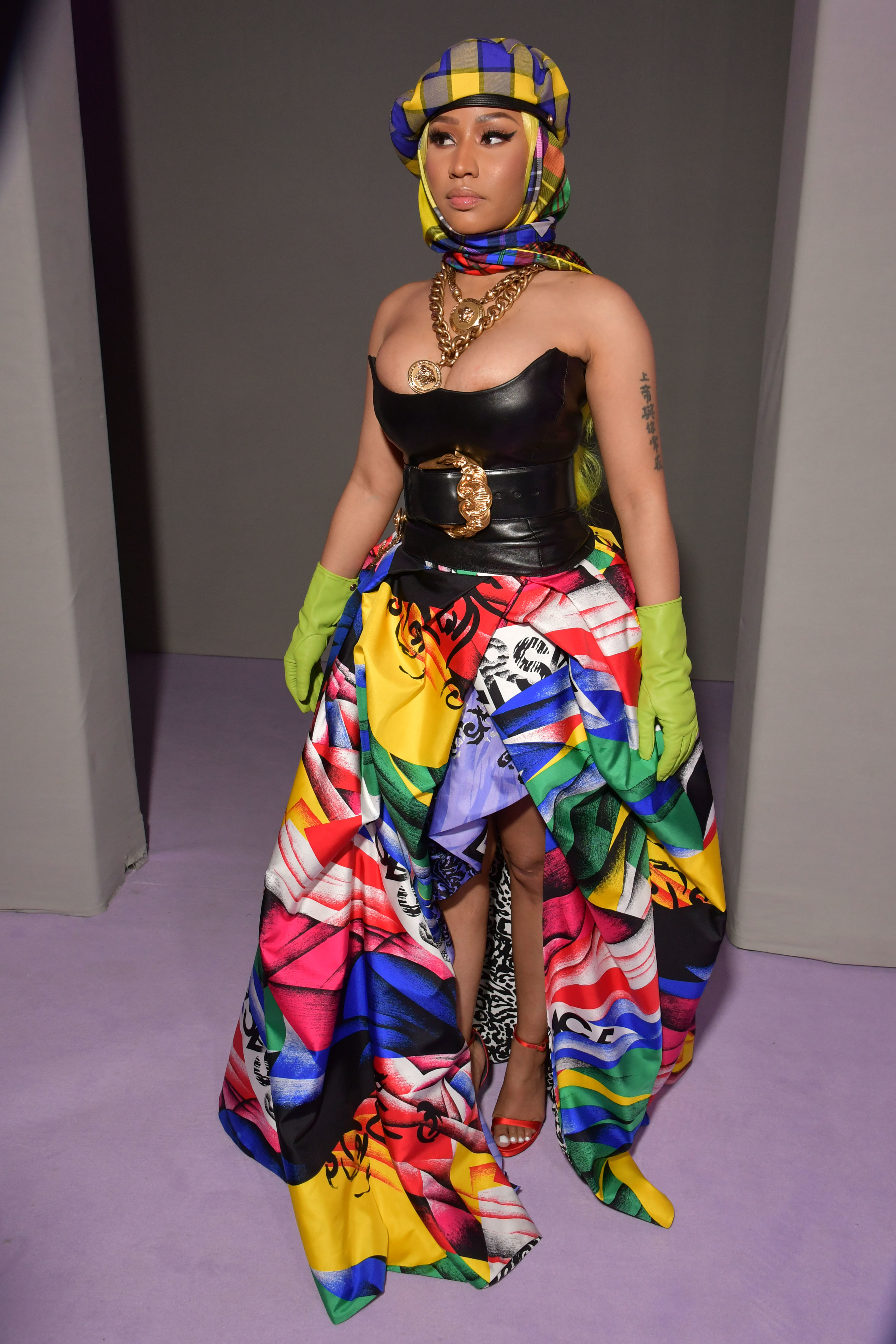 Nicki Minaj appears in 'tattooed' suit by Ukrainian brand - Feb