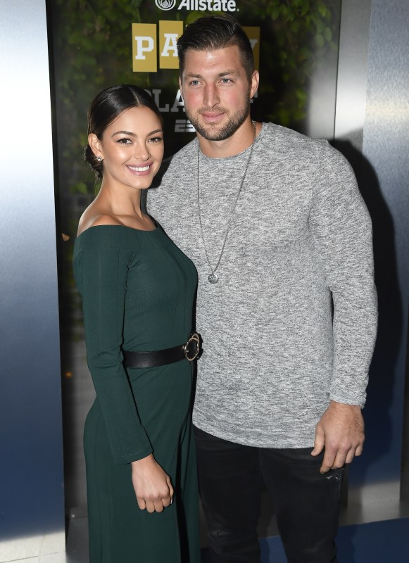 Demi-Leigh Nel-Peters Surprises Tim Tebow with High School Jersey