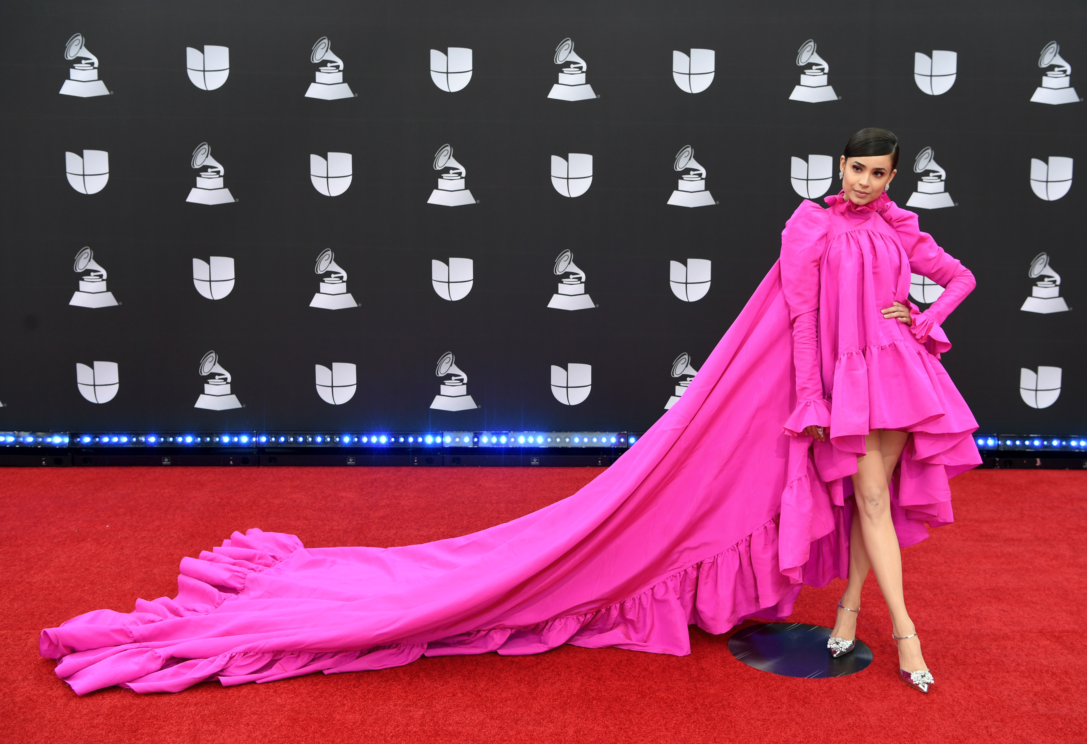 Rosalia Goes Sheer in Miu Miu Dress at Latin Grammys 2022