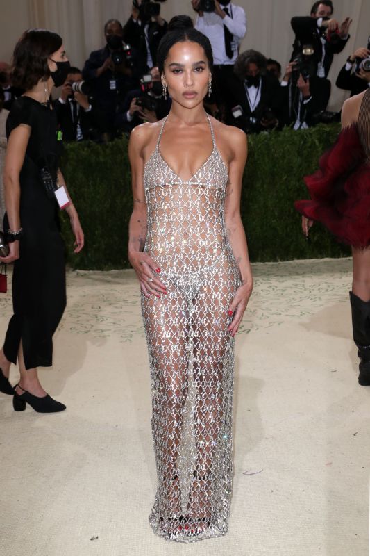 Hailey Bieber Wears a Silver Bra and Hot Pants for Met Gala After