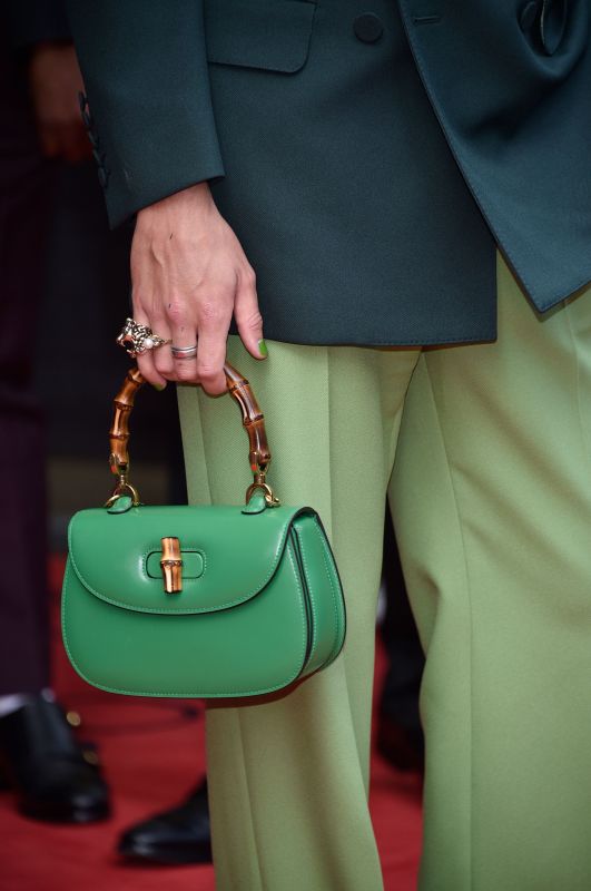 Harry Styles Green Gucci Handbag at Toronto Film Festival