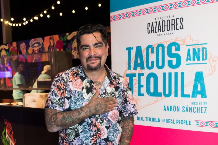 Food Network Star Aaron Sanchez and his wife musician Ife Mora at